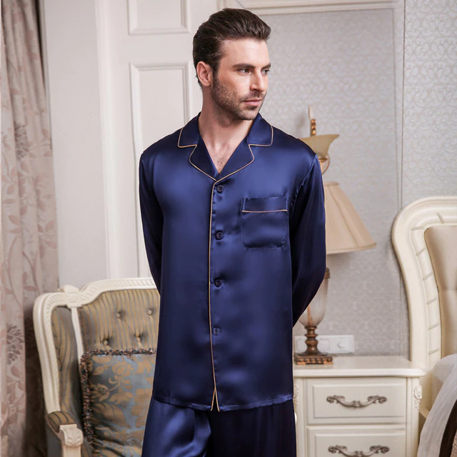 silk pajamas men